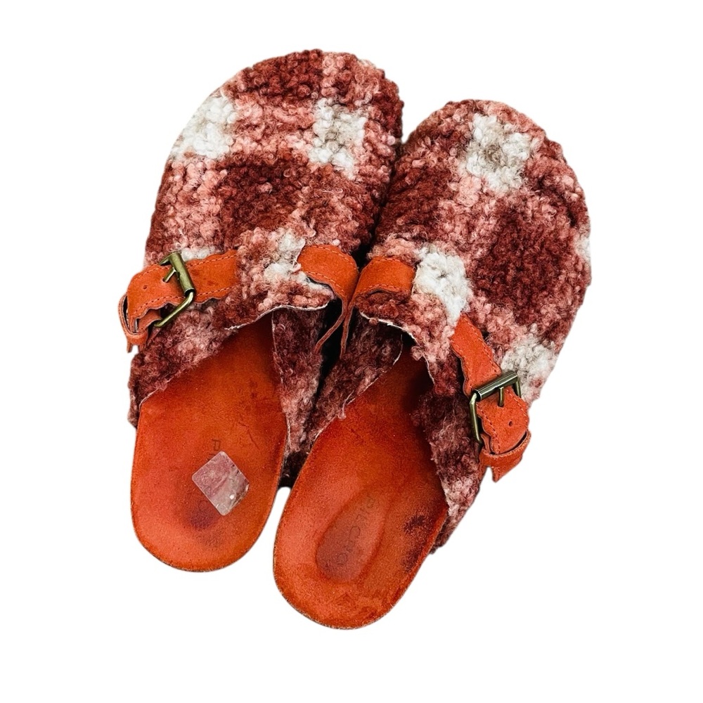 Anthropologie Pilcro Plaid Sherpa Clogs Size 9 - Picture 5 of 12